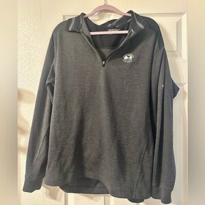Nike Gray/Black Golf Quarter Zip Pullover with Pebble Beach Golf Links